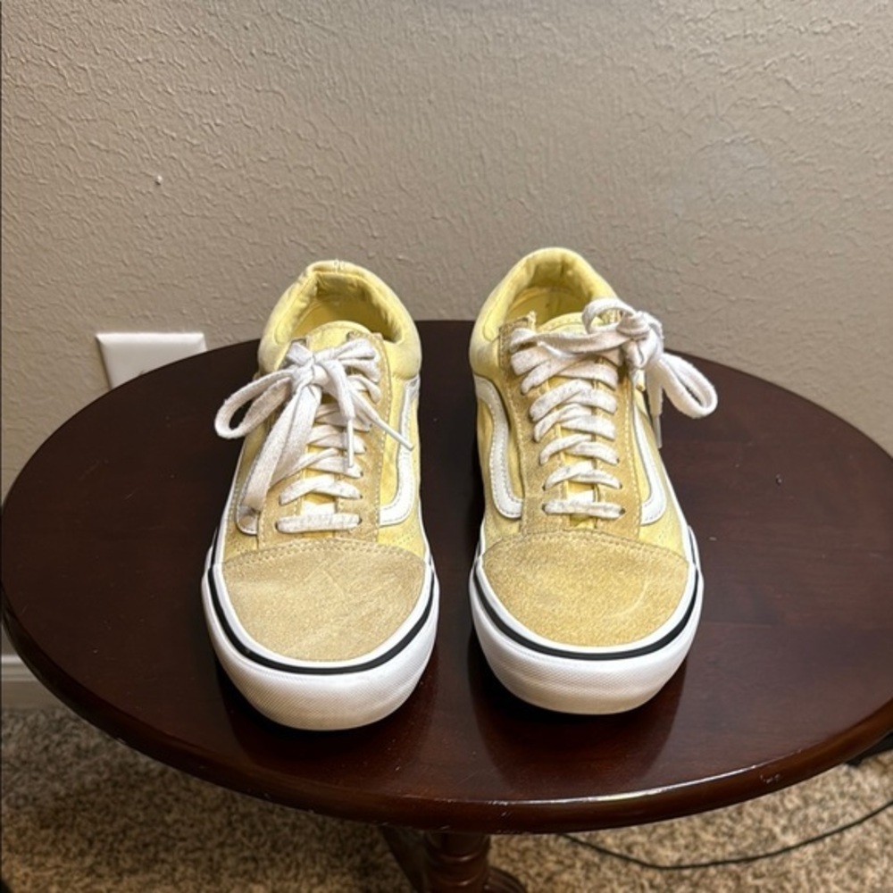 Vans Yellow and White Men's Shoes